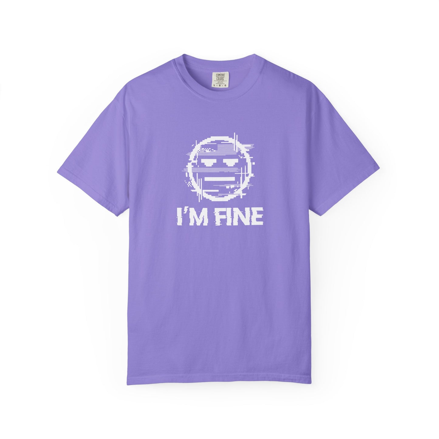 I’m Fine Glitched Smiley - T-Shirt