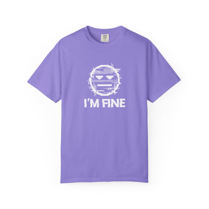 I’m Fine Glitched Smiley - T-Shirt