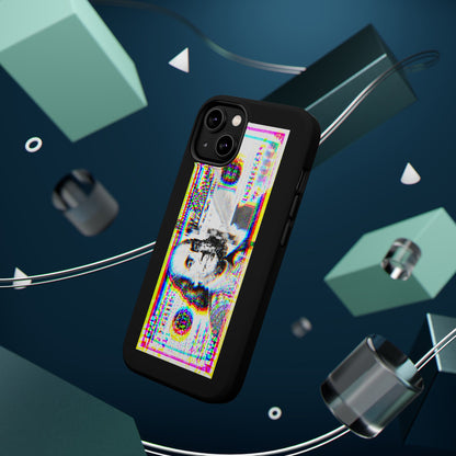 100 Dollars Bill - Neon Color Explosion - Magnetic Phone Case