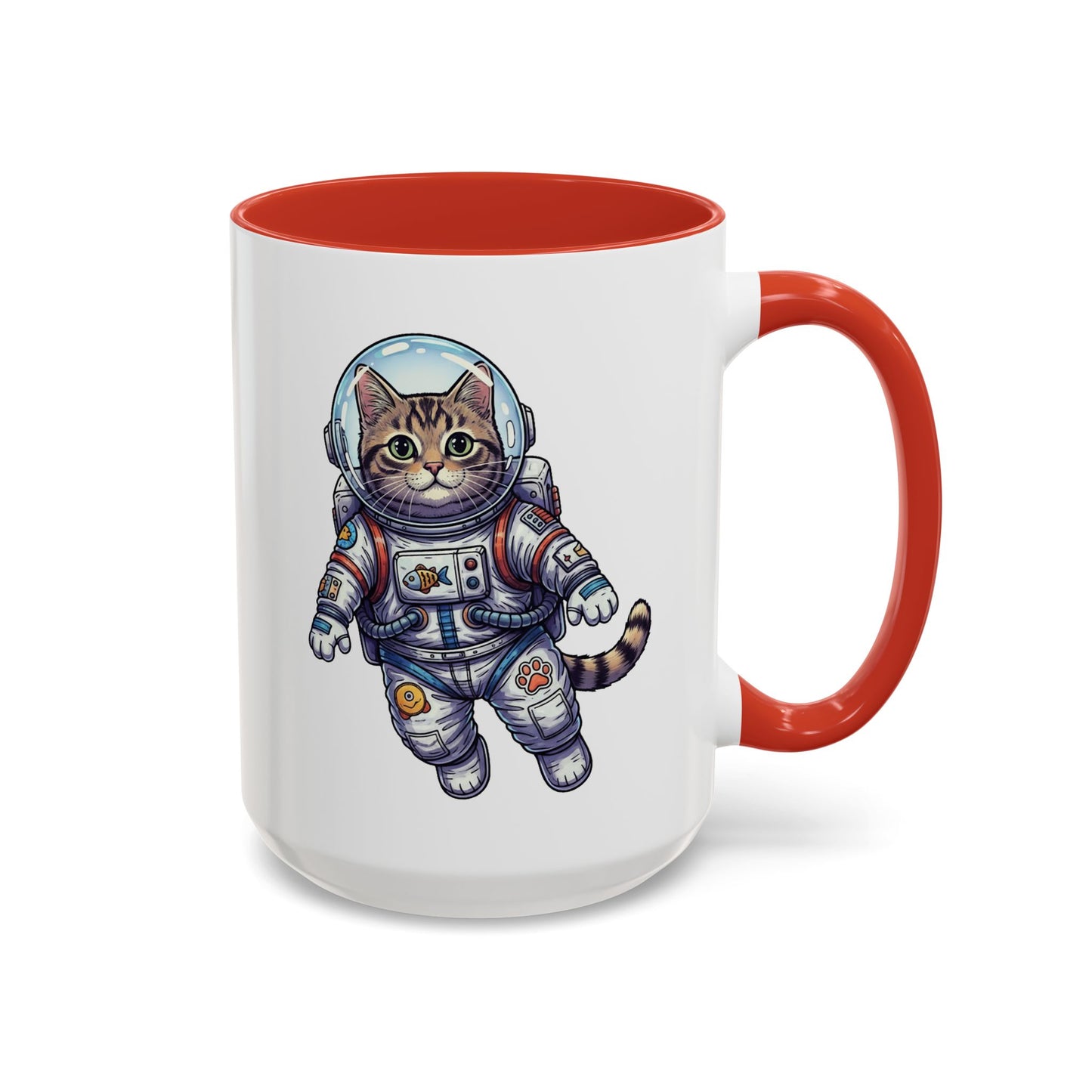 Astronaut Cat - Color Accent Mug