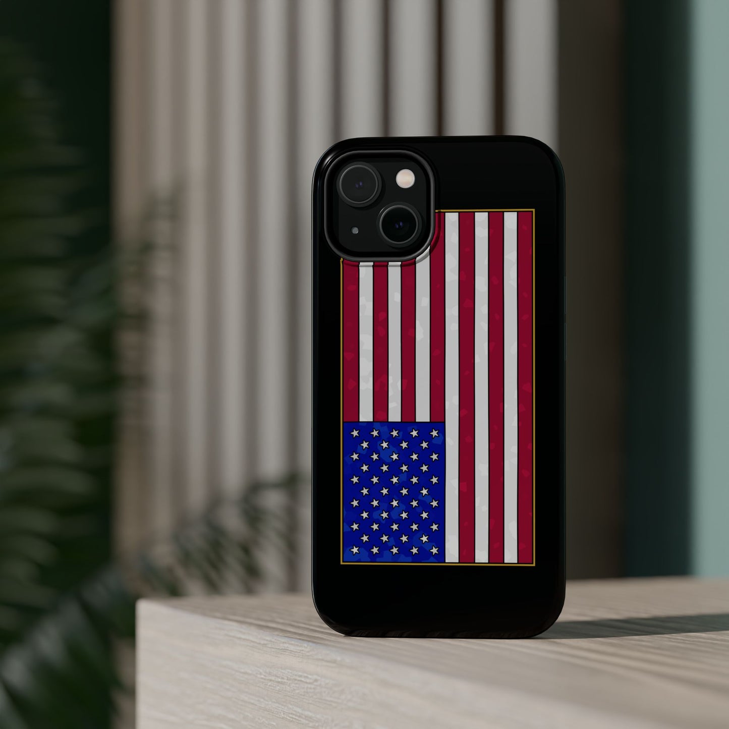 New Glory American Flag (Gold Edge Edition) - Magnetic Phone Case