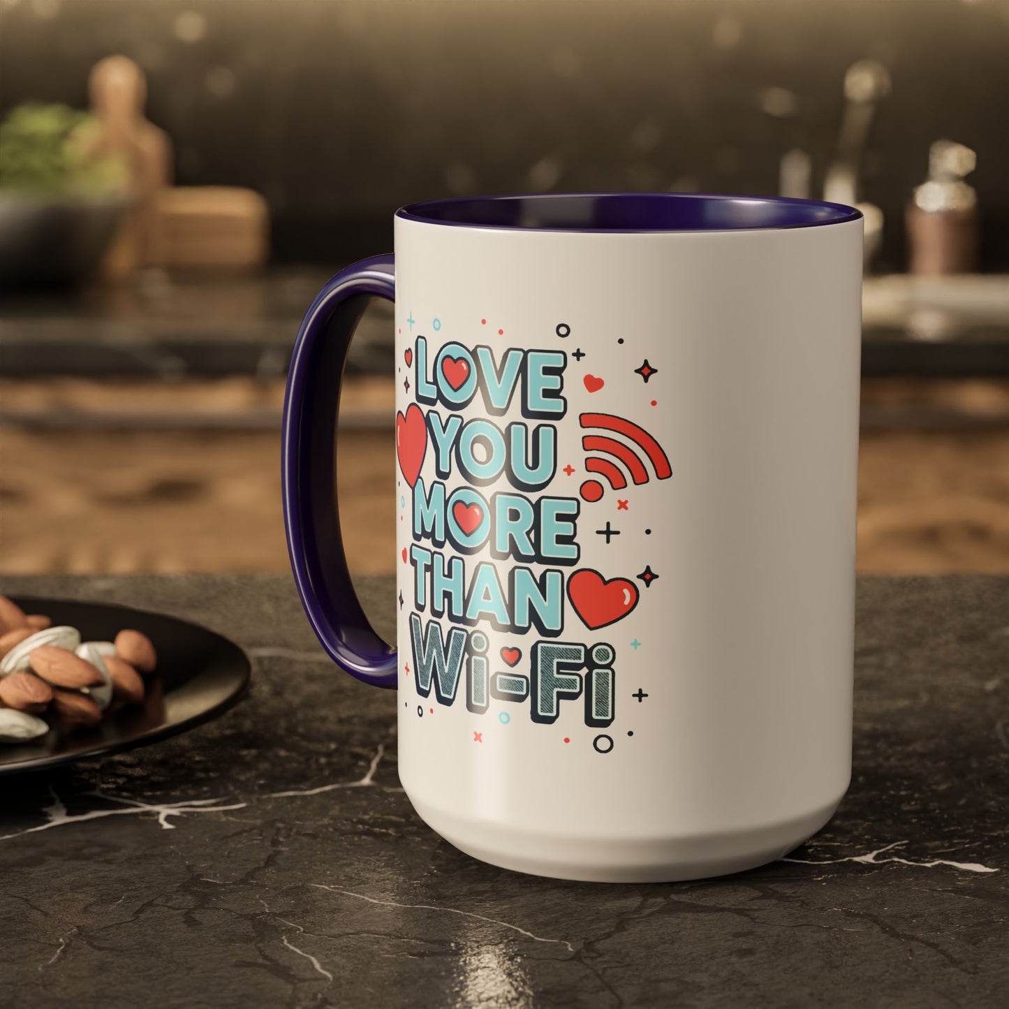 Love You More Than Wi‑Fi - Colorful Mug