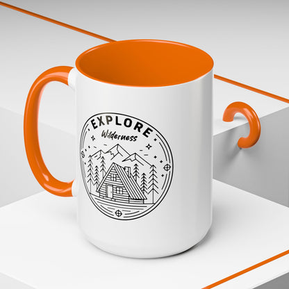 Explore Wilderness - Color Accent Mug