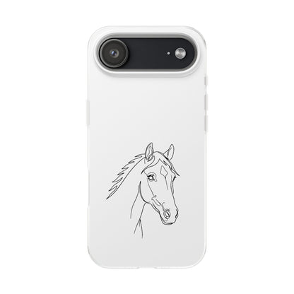 Horse Portrait Sketch - Flexi Phone Case