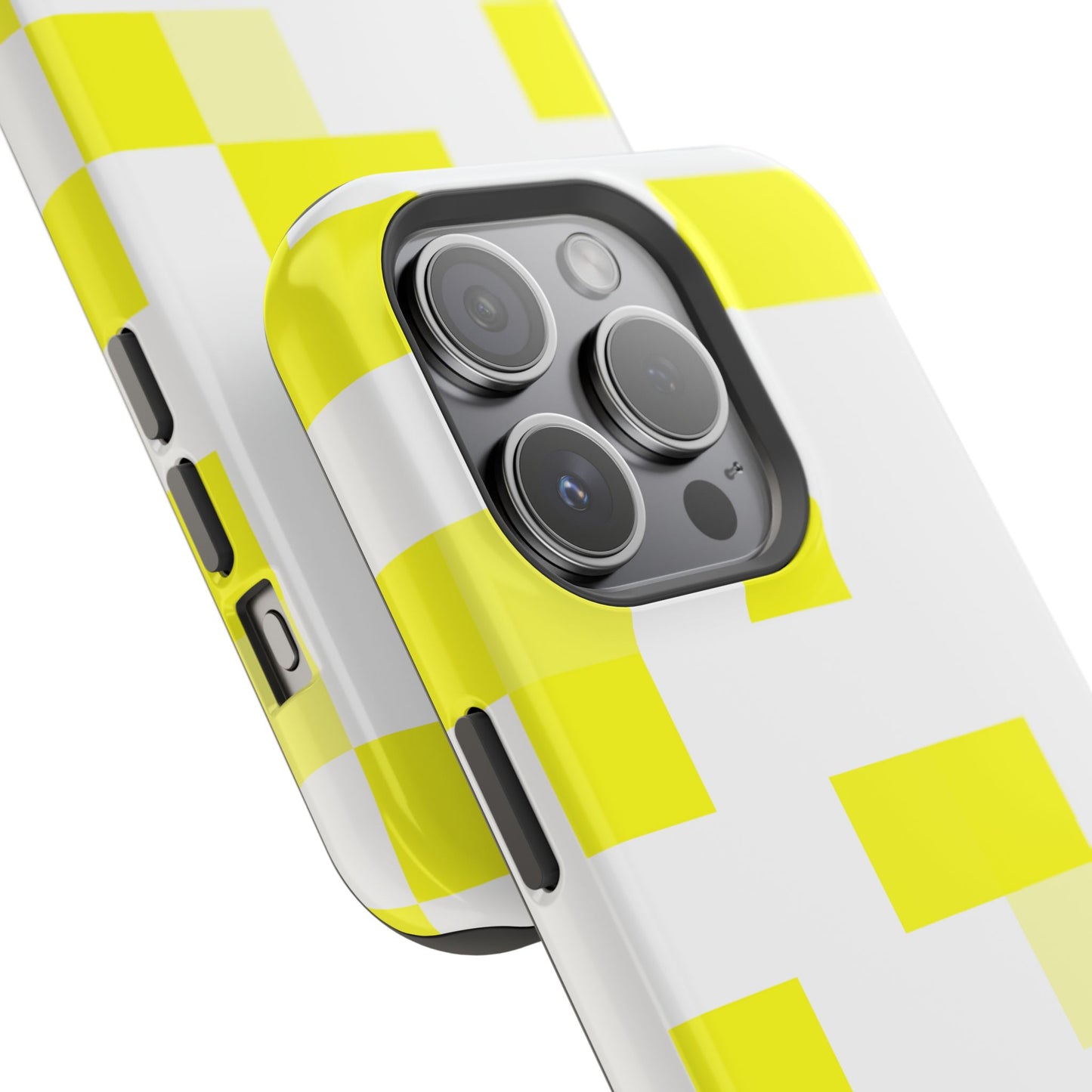 Yellow Pixel Grid -  Magnetic Phone Case