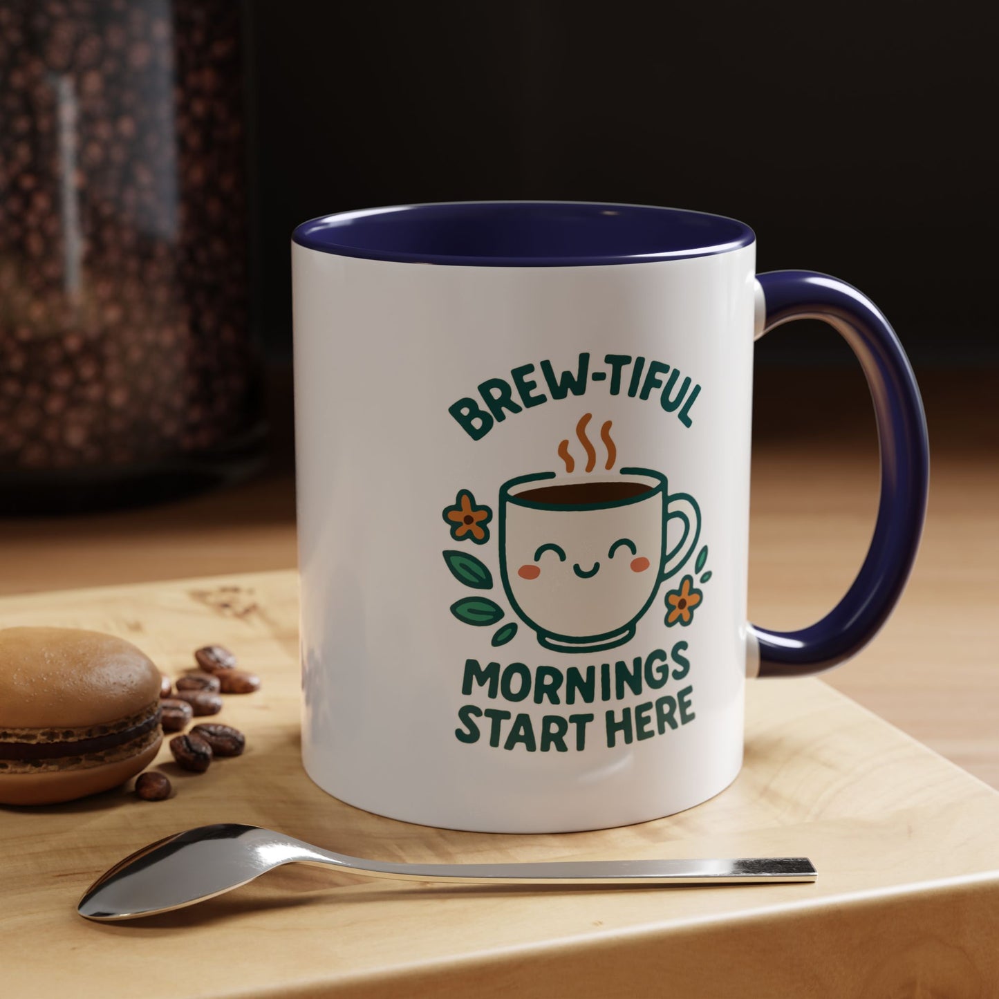 Brew-tiful Mornings Coffee Mug, Cute Coffee Cup for Morning Rituals, Perfect Gift for Coffee Lovers, Birthdays, Home Decor