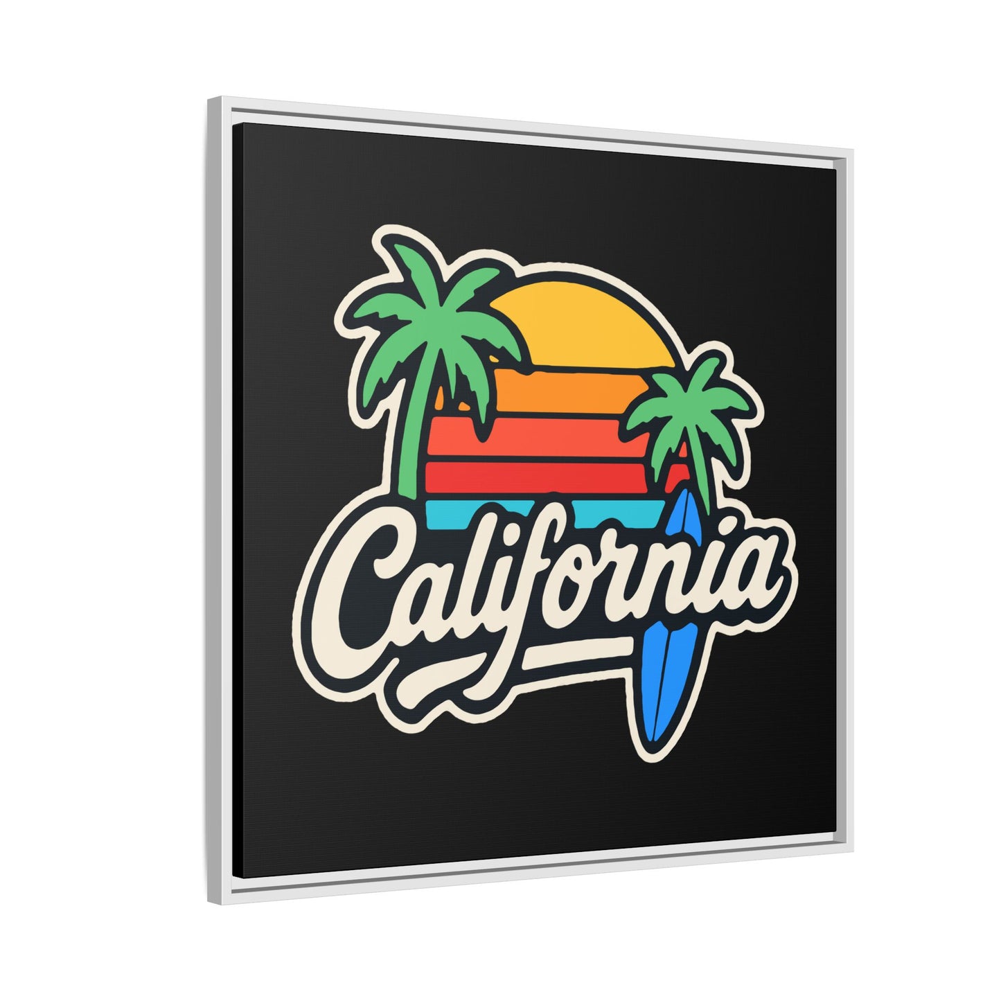 California Surf Vibes - Framed Canvas