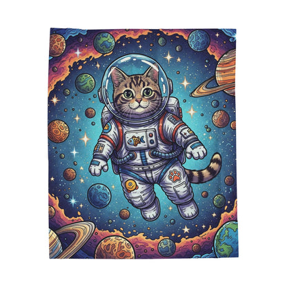 Astronaut Cat - Plush Blanket