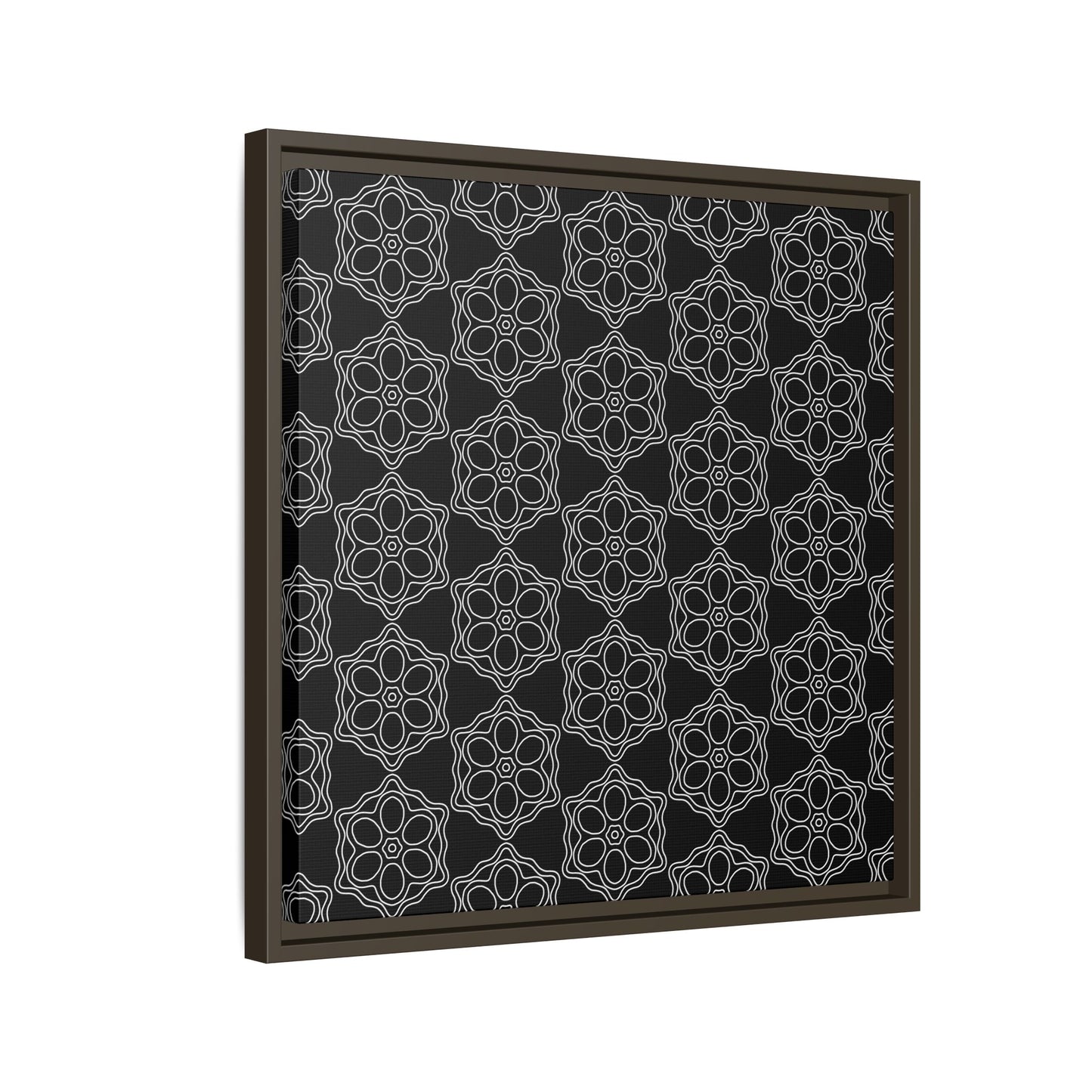 Geometric Sacred Flower - Framed Canvas