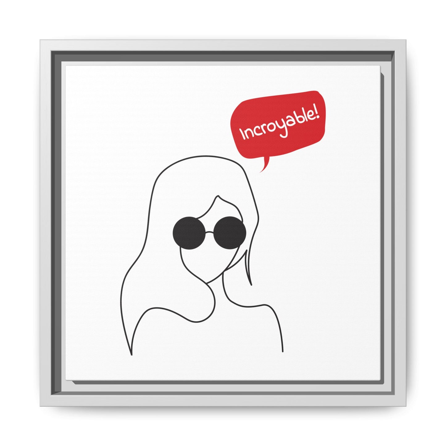 Incroyable Chic Girl - Framed Canvas