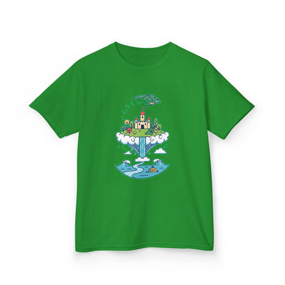 Floating Castle Dragon - Magical Fantasy Island - Kids Tee