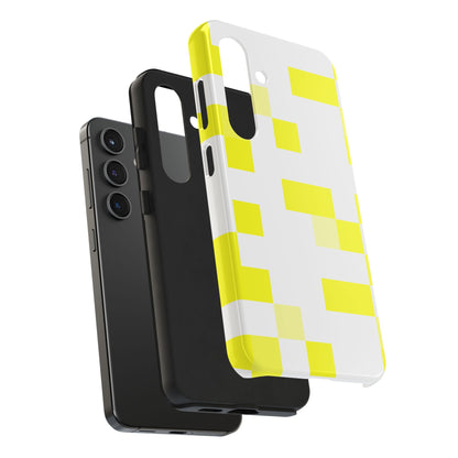Yellow Pixel Grid -  Phone Case