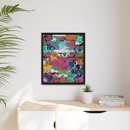 Colorful Abstract Marble - Framed Canvas