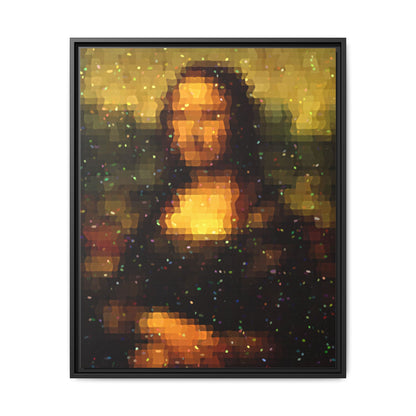 Pixel Muse — Silent Smile - Framed Canvas