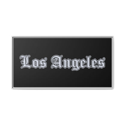 Los Angeles Matte Canvas Art, Framed Wall Decor, Urban Home Art, City Poster, Gift for Angelenos, Modern Art Piece - Silver Edition
