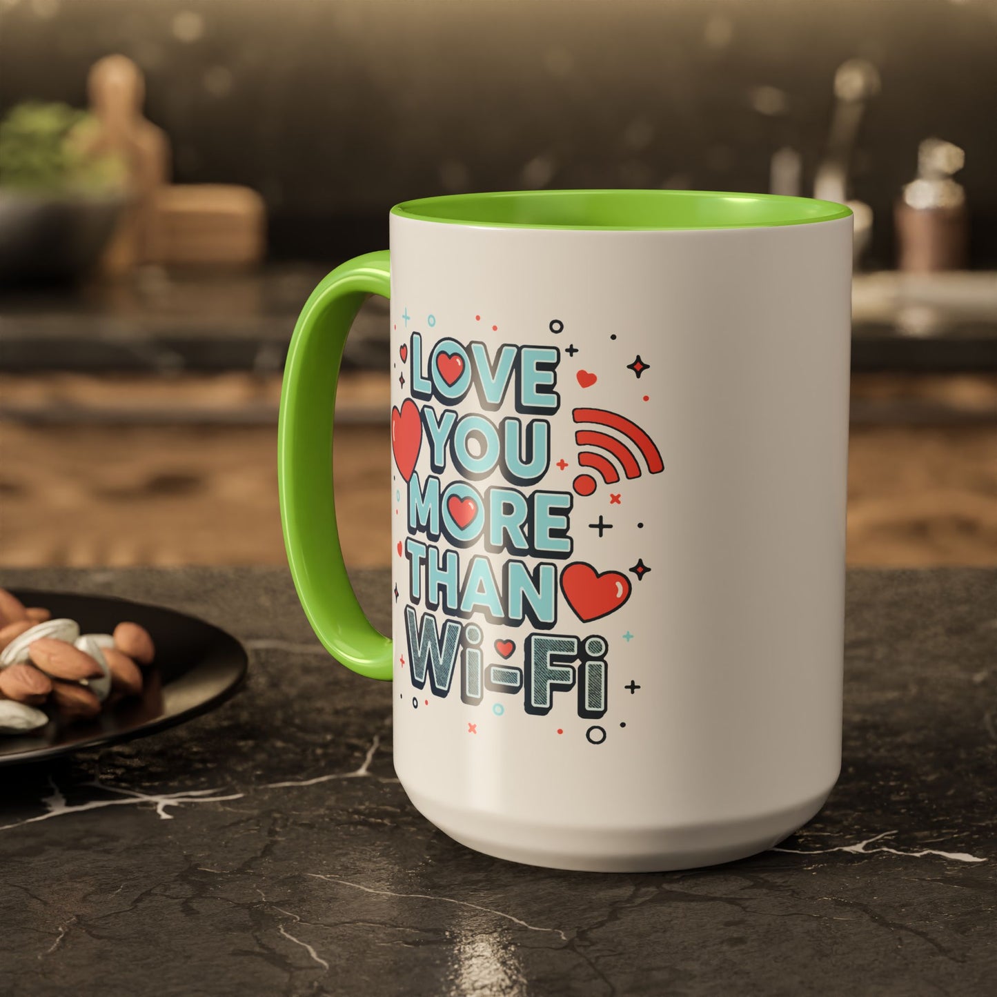 Love You More Than Wi‑Fi - Colorful Mug