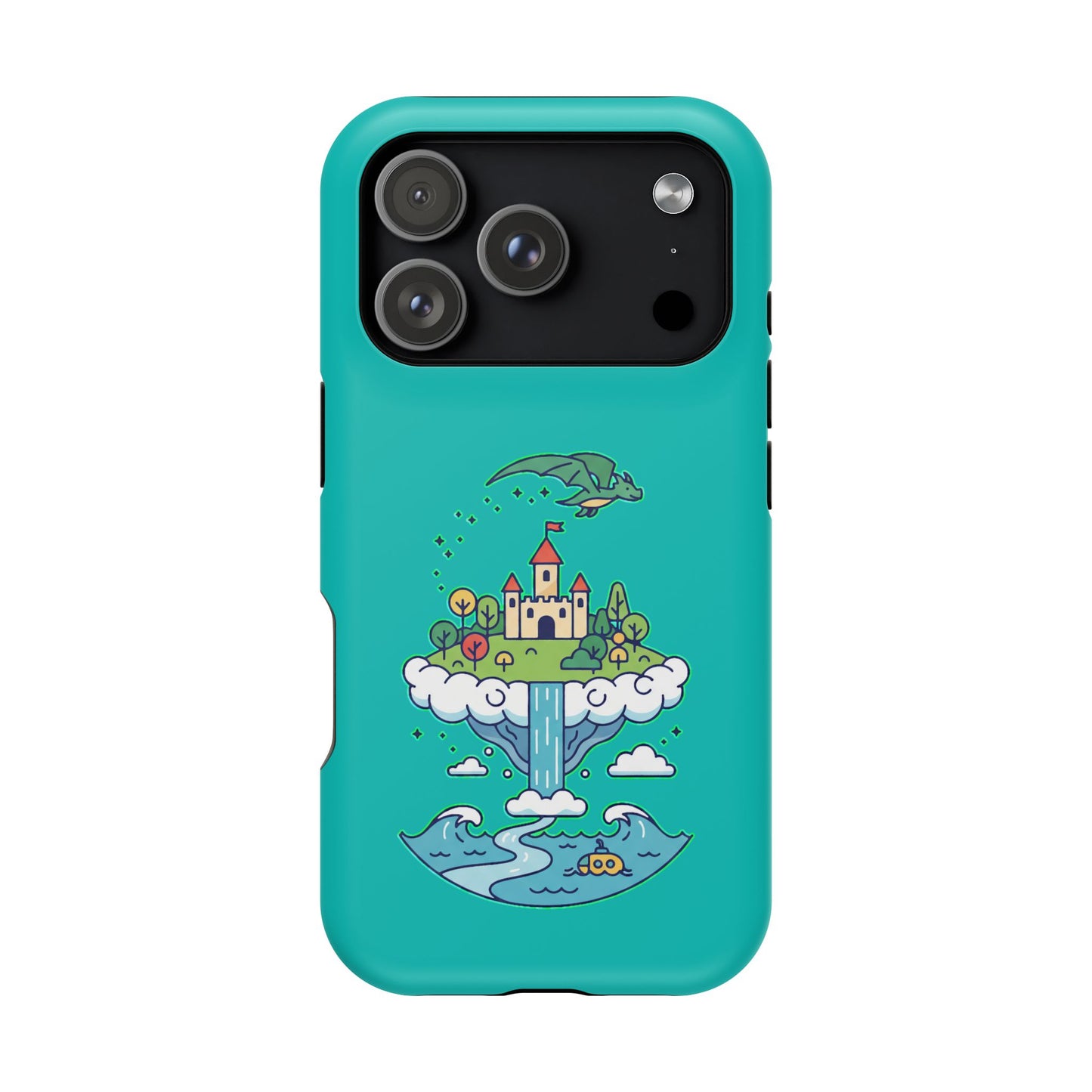 Floating Castle Dragon - Magical Fantasy Island - Magnetic Phone Case