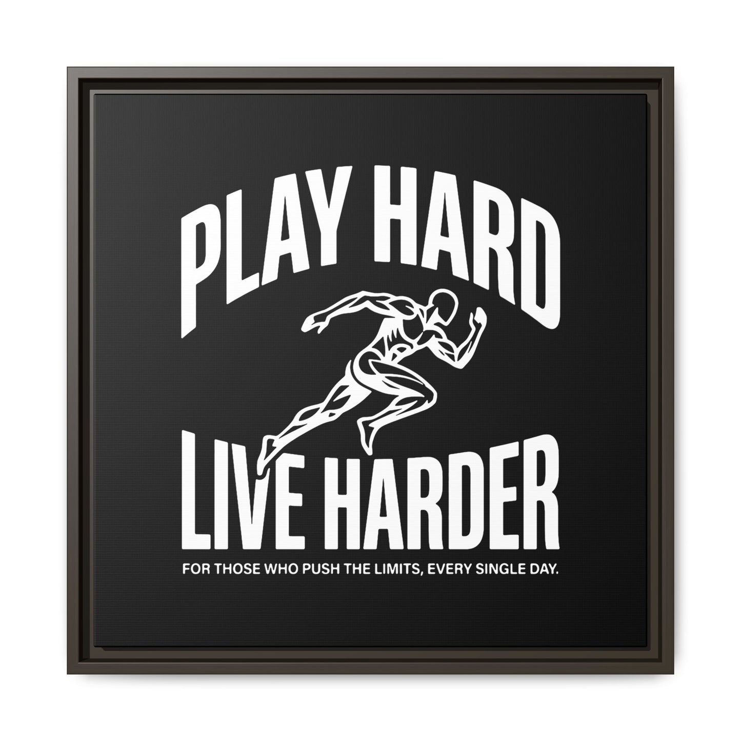 Play Hard / Live Harder - Framed Canvas