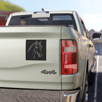 Horse Portrait Sketch - Car Magnet