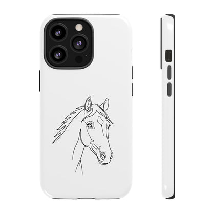 Horse Portrait Sketch - Tough Phone Case
