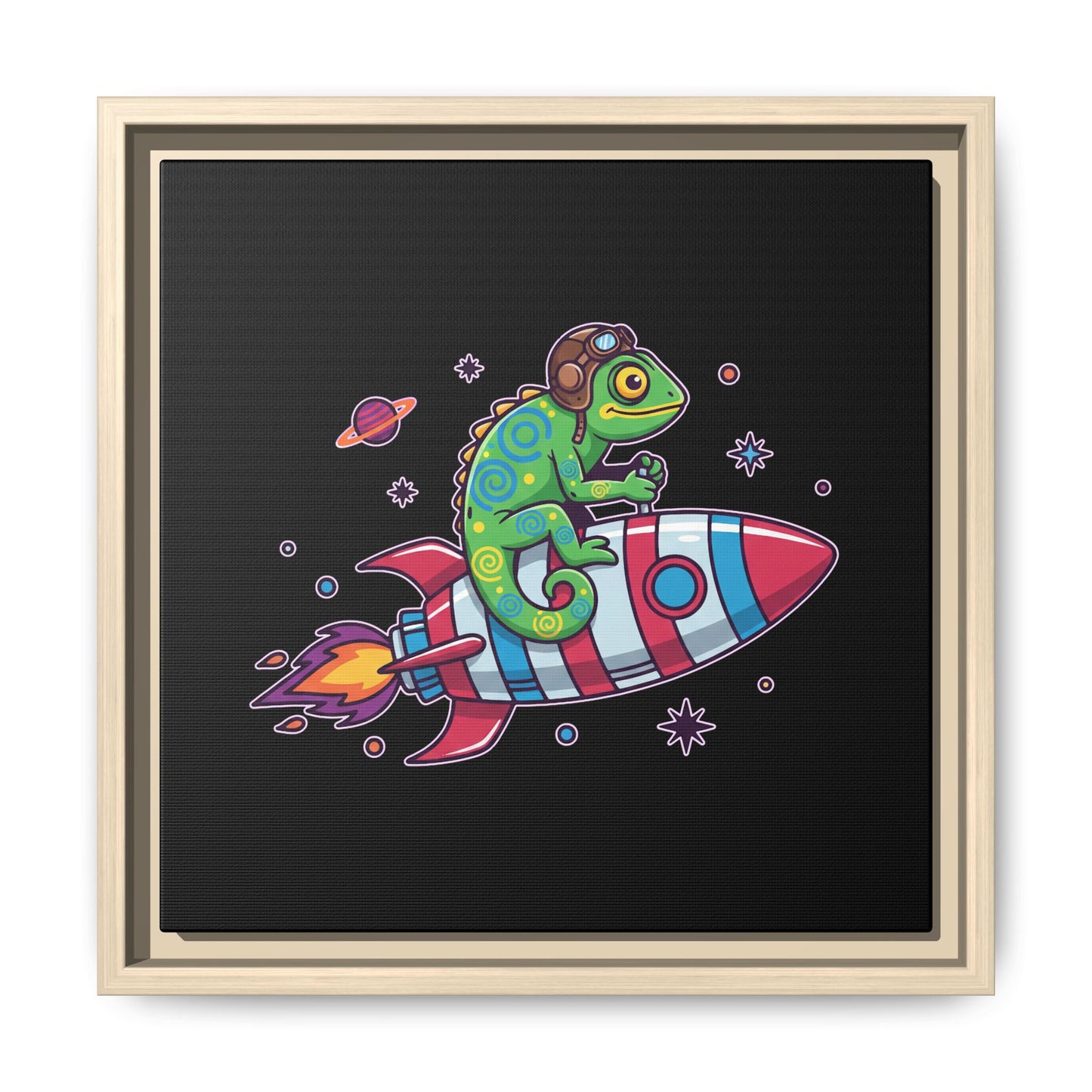 Cosmic Rider - Framed Canvas
