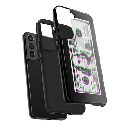 100 Dollars Bill - Green/Magenta Glitch - Phone Case