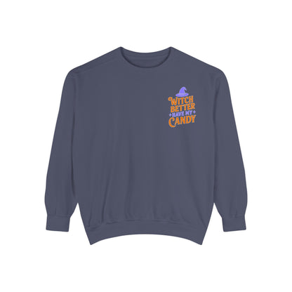 Witch Better Have My Candy Sweatshirt, Cozy Fall Sweatshirt, Halloween Gift, Unisex Pullover, Casual Fall Fashion, Festive Streetwear