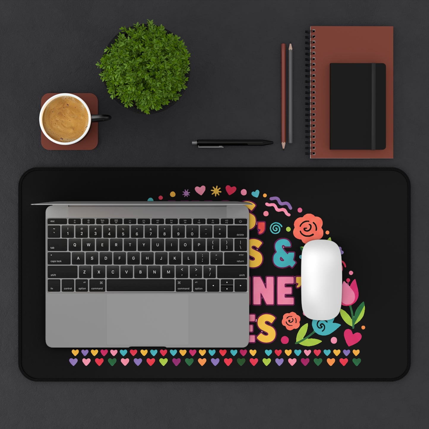 Hugs, Kisses & Valentine’s Wishes - Desk Mat