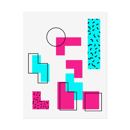 Retro Geometric Vibes - Poster