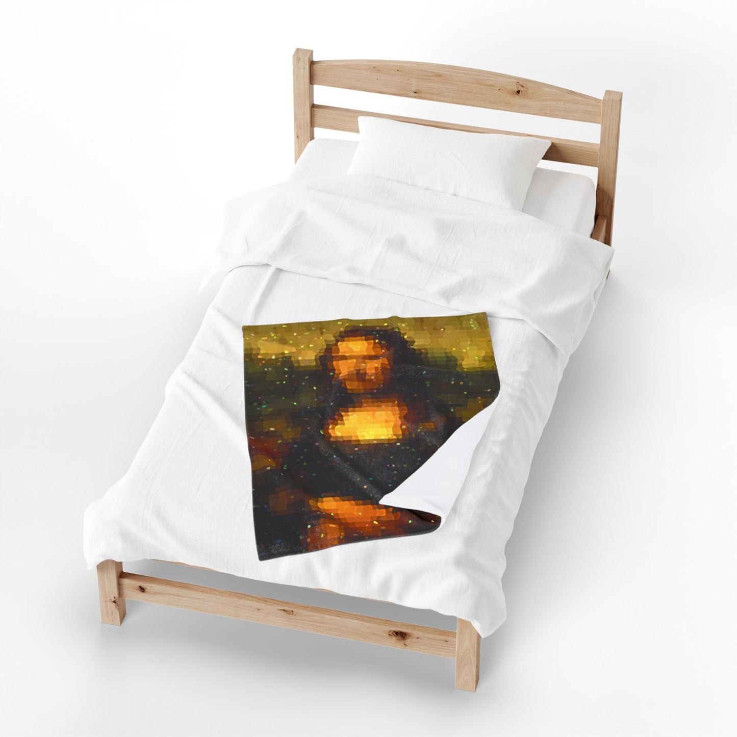 Pixel Muse — Silent Smile - Plush Blanket