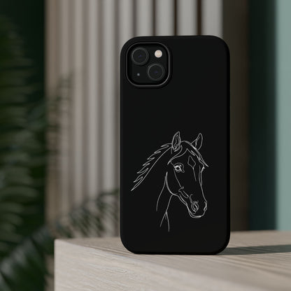 Horse Portrait Sketch - Magnetic Phone Case