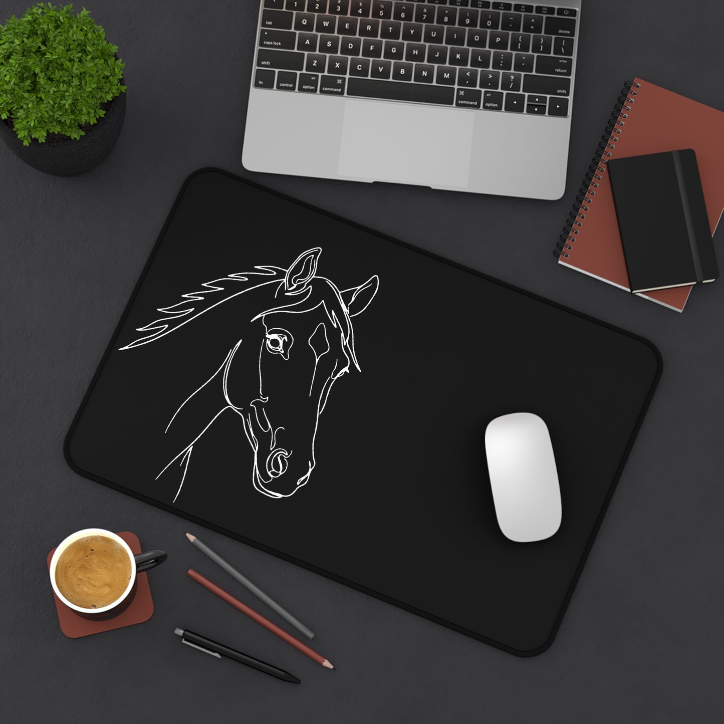 Horse Portrait Sketch - Desk Mat