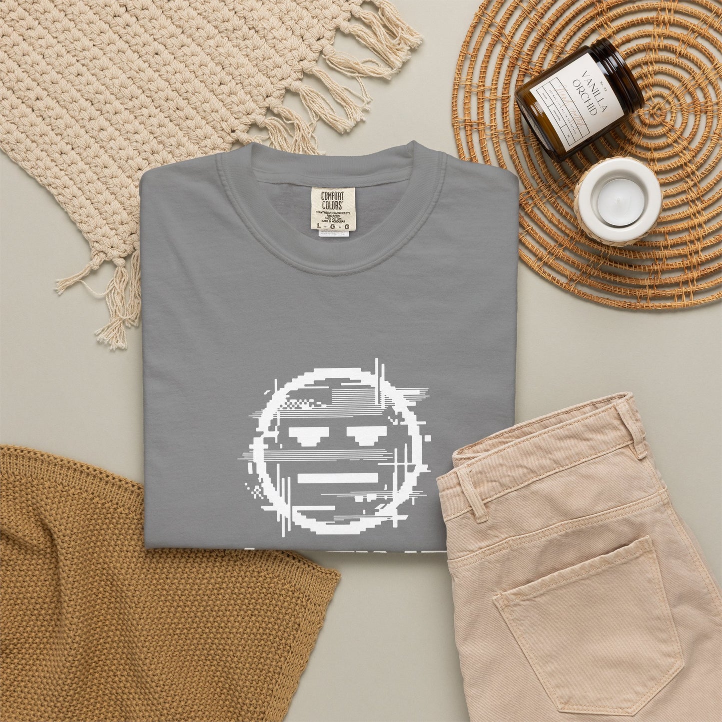 I’m Fine Glitched Smiley - T-Shirt
