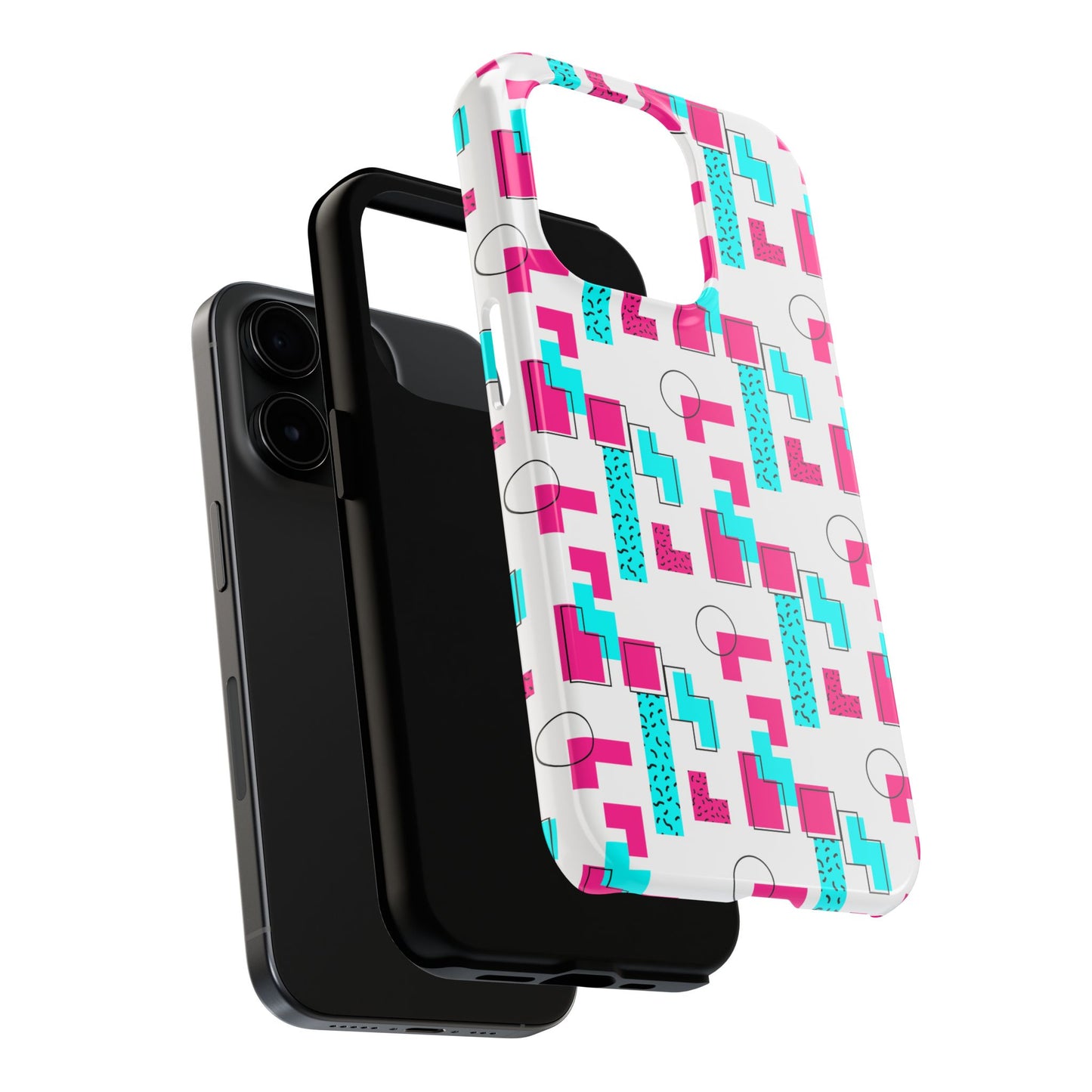 Retro Geometric Vibes - Phone Case