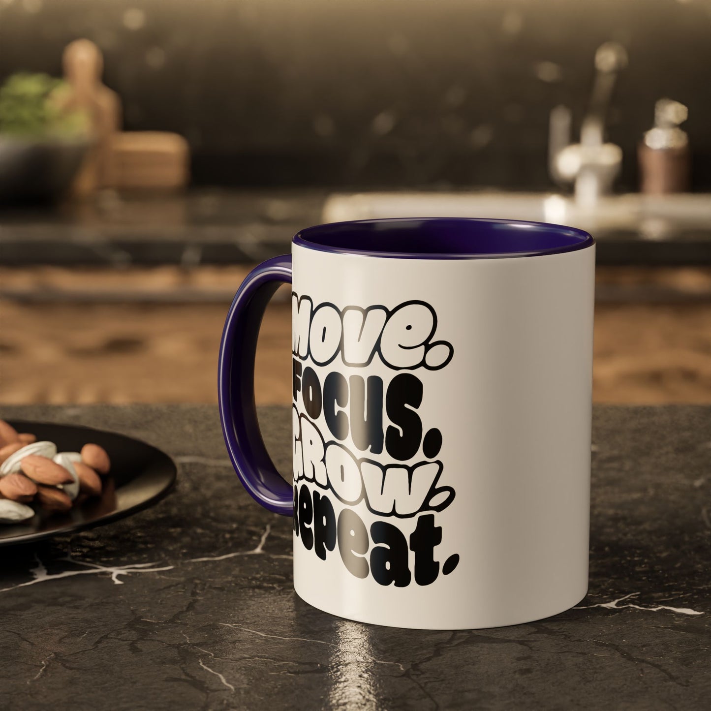 Move. Focus. Grow. Repeat. - Colorful Mug