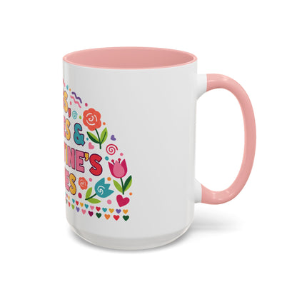 Hugs, Kisses & Valentine’s Wishes - Color Accent Mug