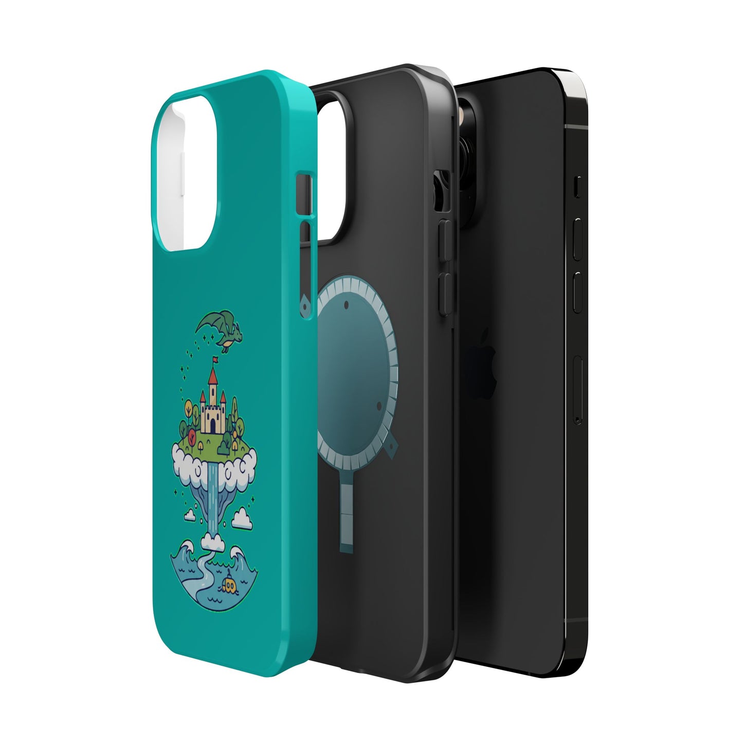 Floating Castle Dragon - Magical Fantasy Island - Magnetic Phone Case