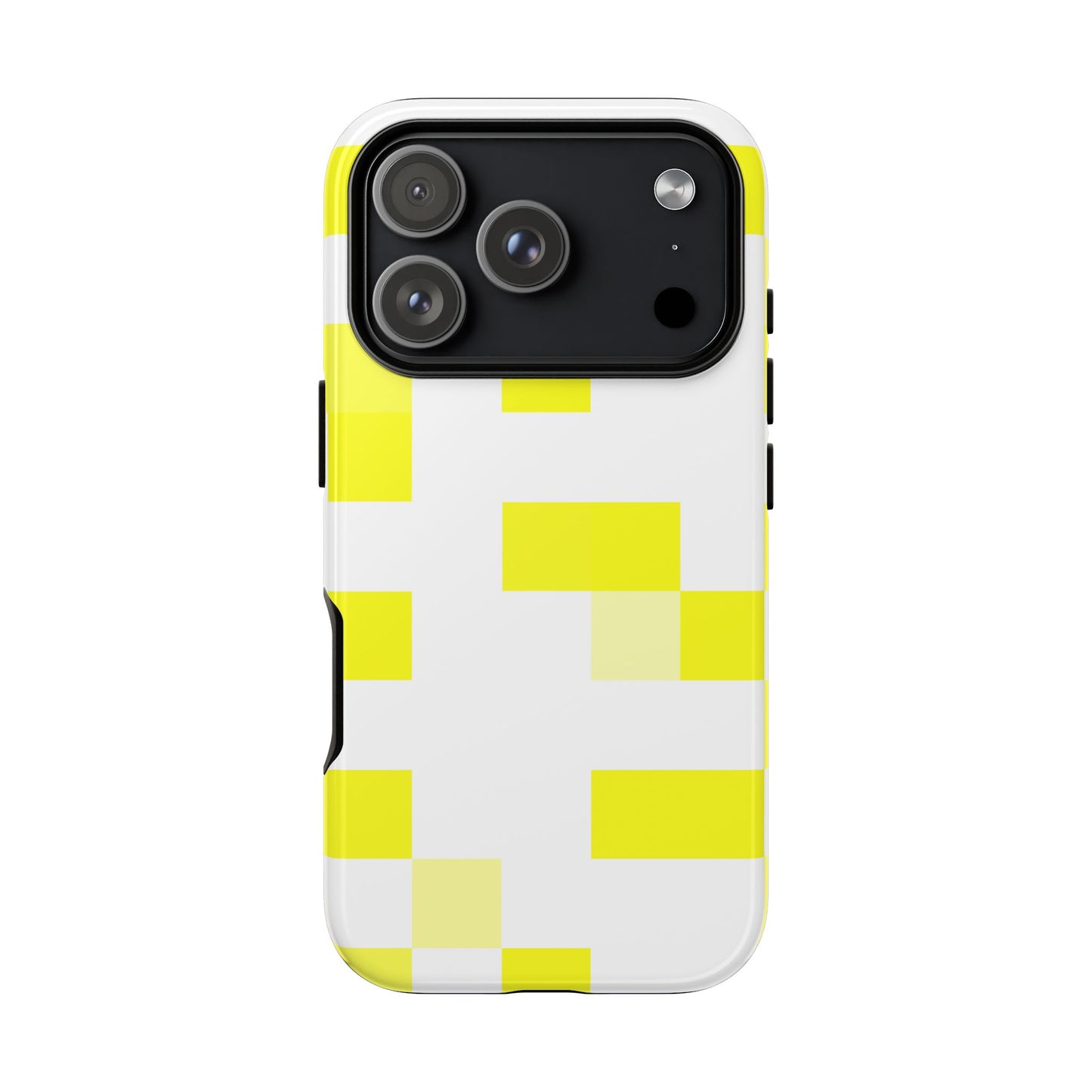 Yellow Pixel Grid -  Phone Case