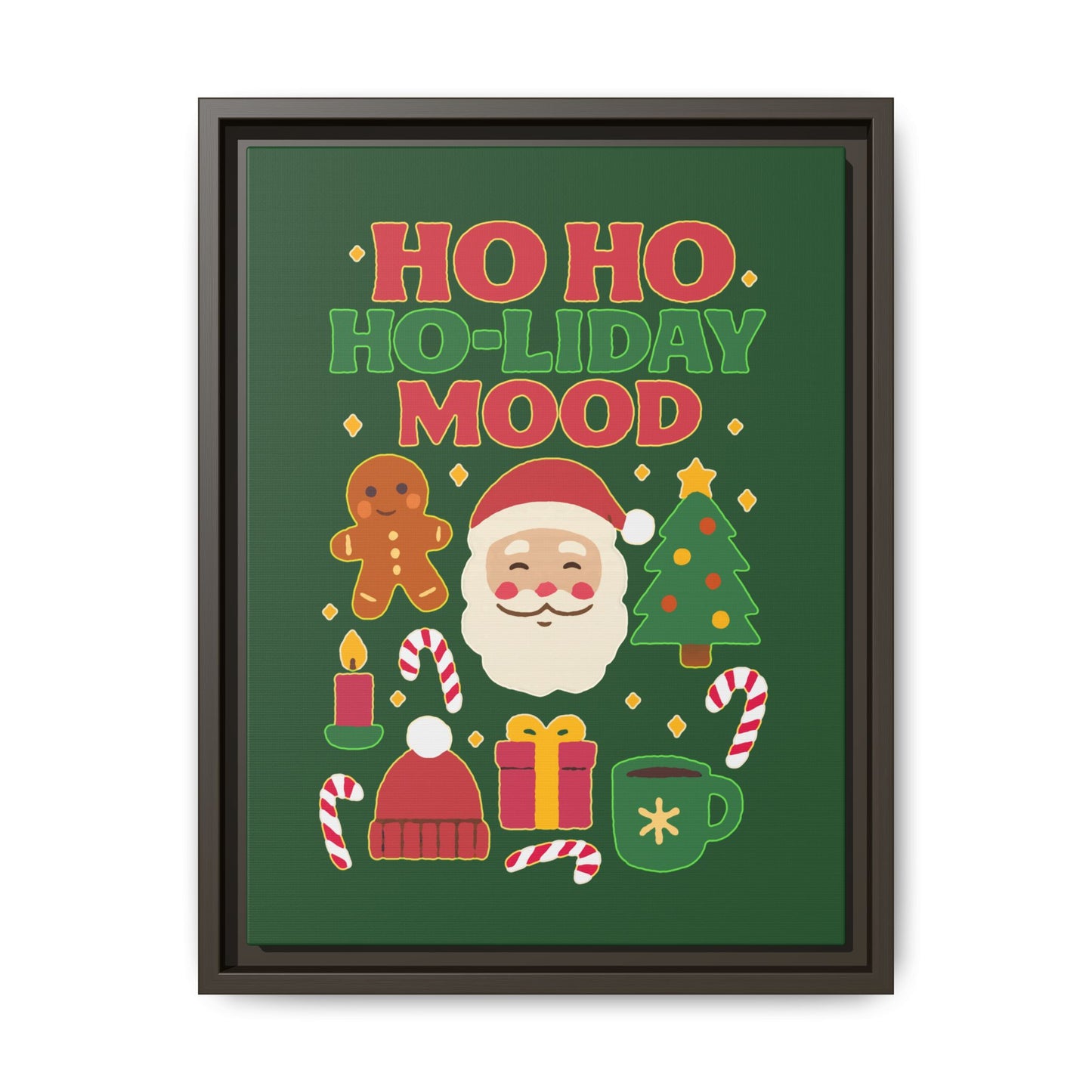 Ho Ho Ho-liday Mood - Framed Canvas