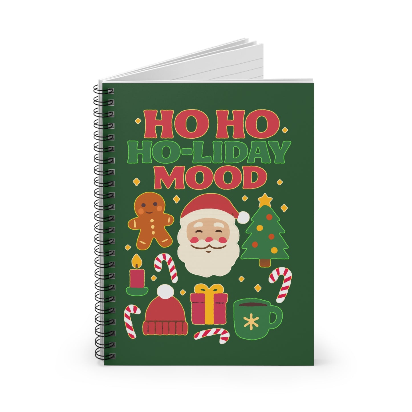 Ho Ho Ho-liday Mood - Spiral Notebook