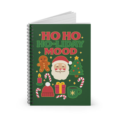 Ho Ho Ho-liday Mood - Spiral Notebook