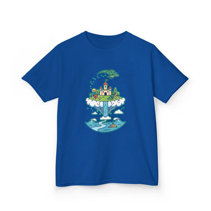 Floating Castle Dragon - Magical Fantasy Island - Kids Tee