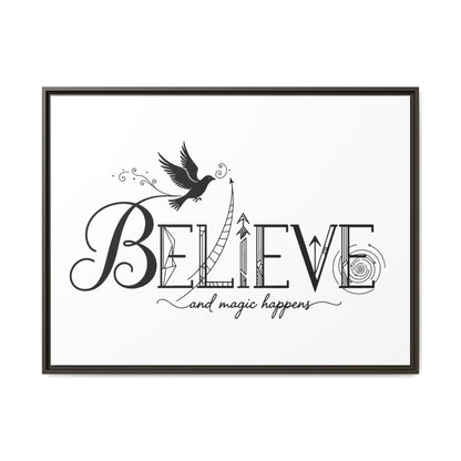 Believe and Magic Happens - Framed Canvas