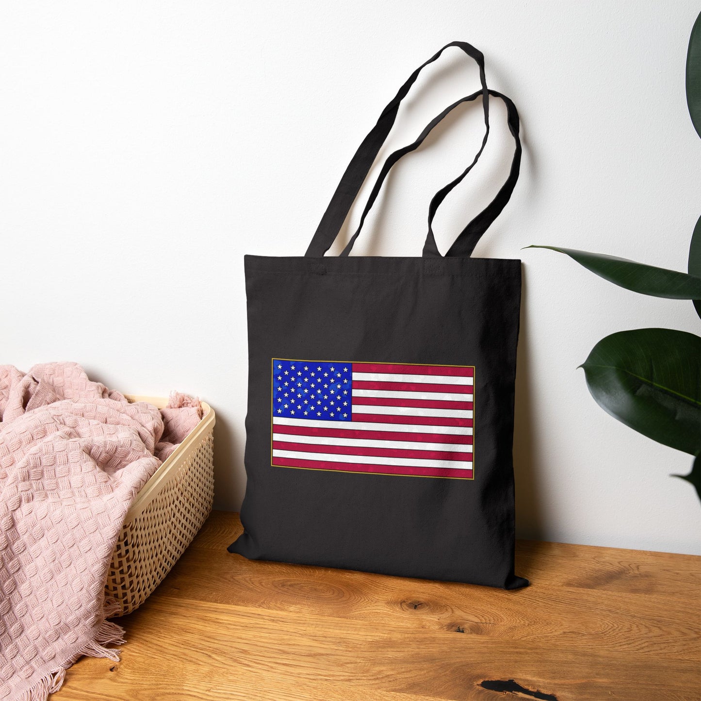New Glory American Flag (Gold Edge Edition) - Tote Bag