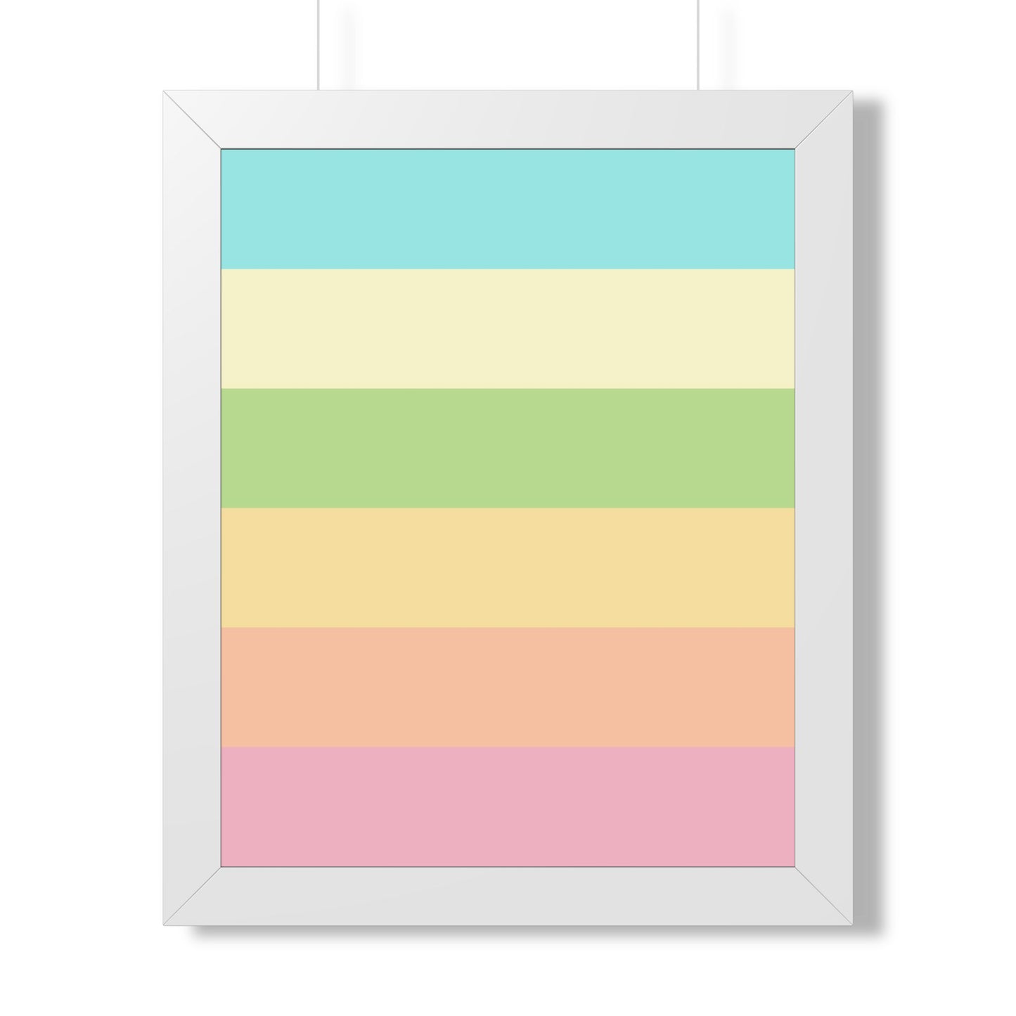 Pastel Stripes - Framed Poster