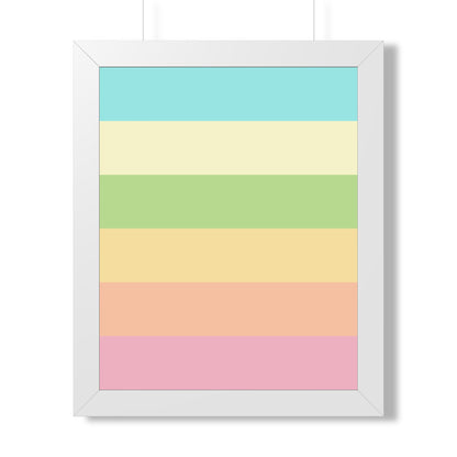Pastel Stripes - Framed Poster