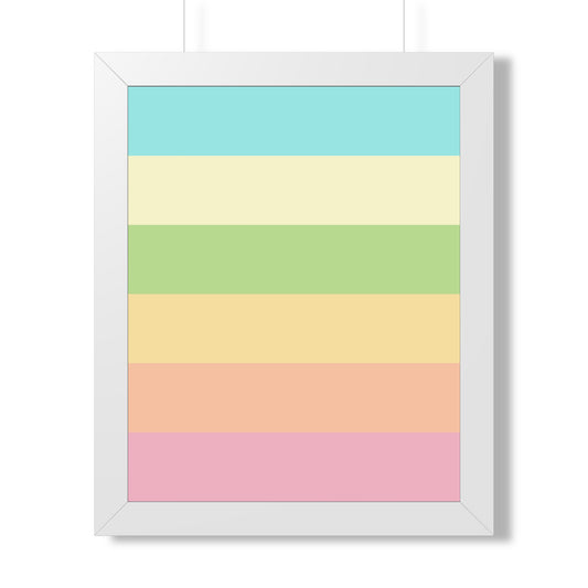 Pastel Stripes - Framed Poster