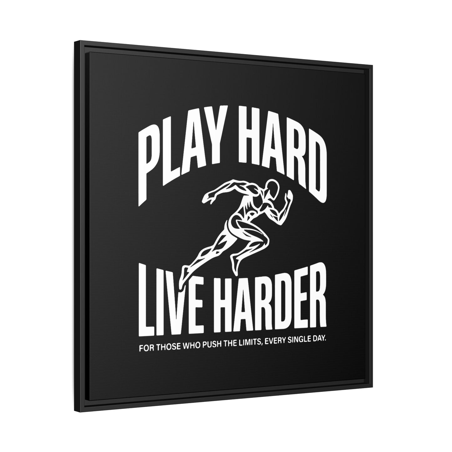 Play Hard / Live Harder - Framed Canvas
