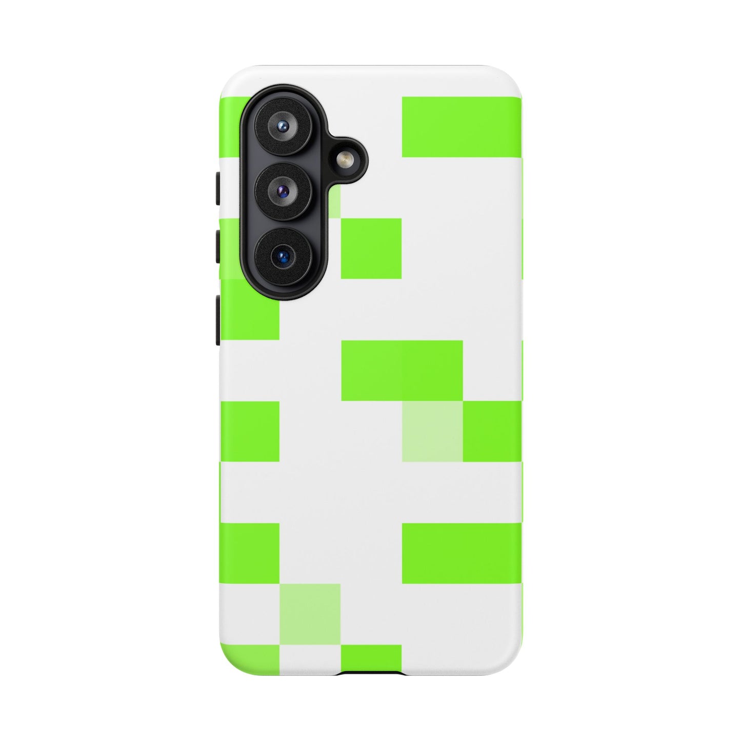 Lime Green Pixel Grid - Phone Case