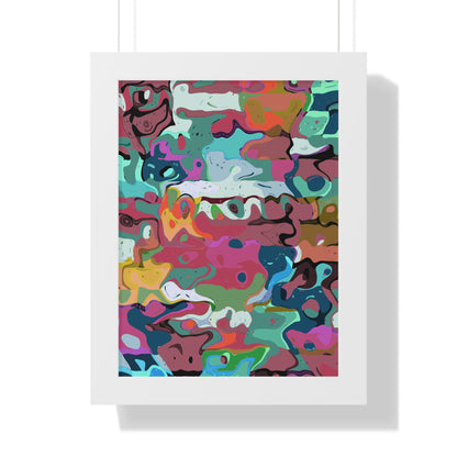 Colorful Abstract Marble - Framed Poster